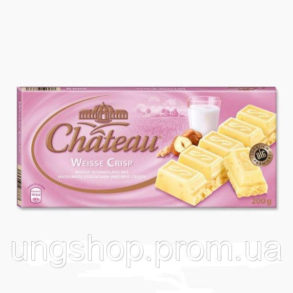 Шоколад білий з фундуком та крипсами Weisse Crips Chateau Німеччина 200г