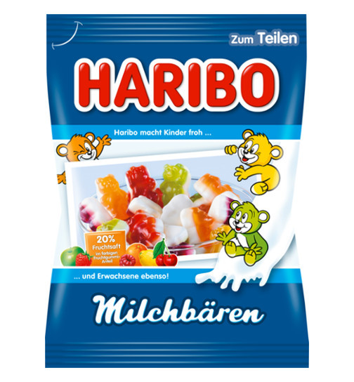 Желейні цукерки Haribo Milchbären (молочні ведмедики) Німеччина 160 г