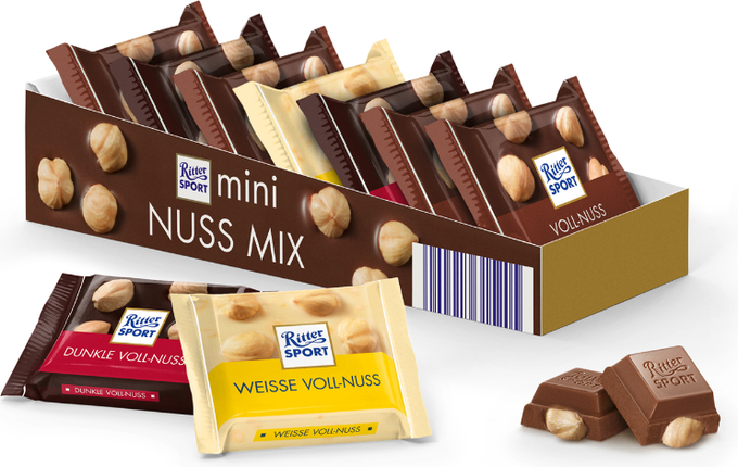Набір міні-шоколад Ritter Sport Mini Nuss Mix 116 р. Німеччина