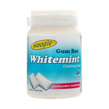 Жувальна гумка з м'ятою БЕЗ ЦУКРУ 46 штук Whitemint Gum Box Woogie 64.4 м Австрія