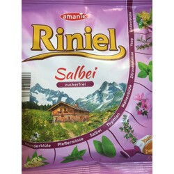 Льодяники (цукерки) БЕЗ ЦУКРУ Riniel Kräuterli Salbei з шавлією 125г Німеччина