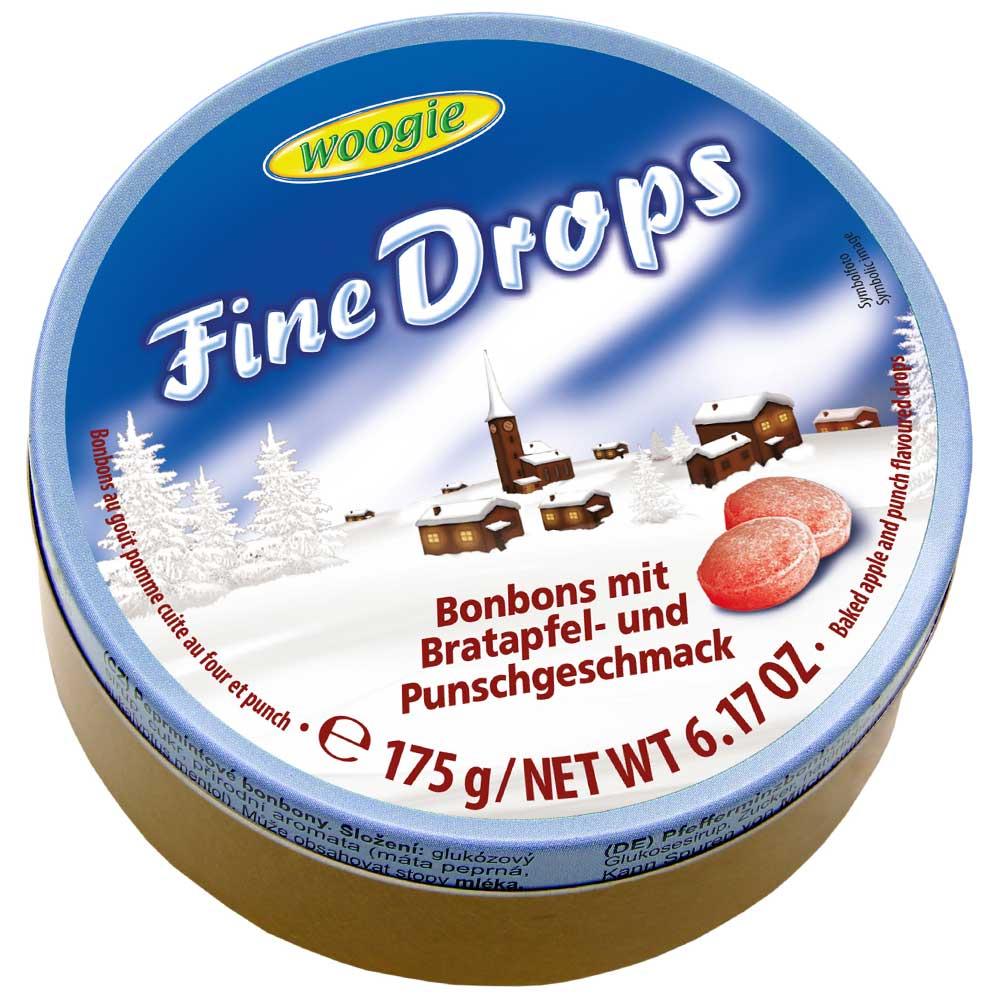 Льодяники (цукерки) Woogie Fine Drops зі смаком запеченого яблука і пуншу Австрія 175г