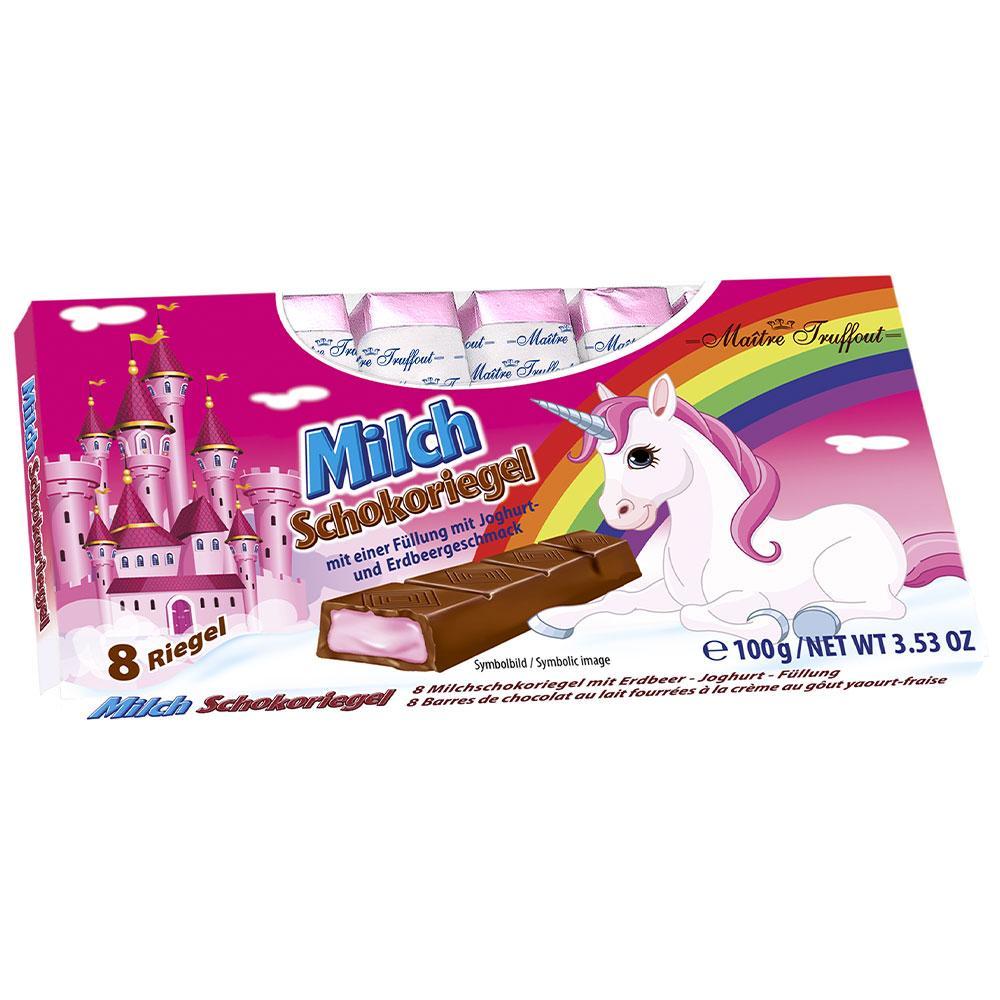 Шоколад молочний з полуничною начинкою Maitre Truffout 100г Австрія