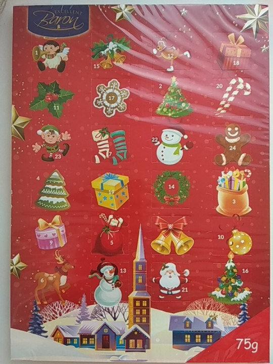 Шоколадний адвент-календар Baron Польща 75 г