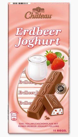Шоколад молочний з полуничним йогуртом Erdbeer Joghurt Chateau Німеччина 200г