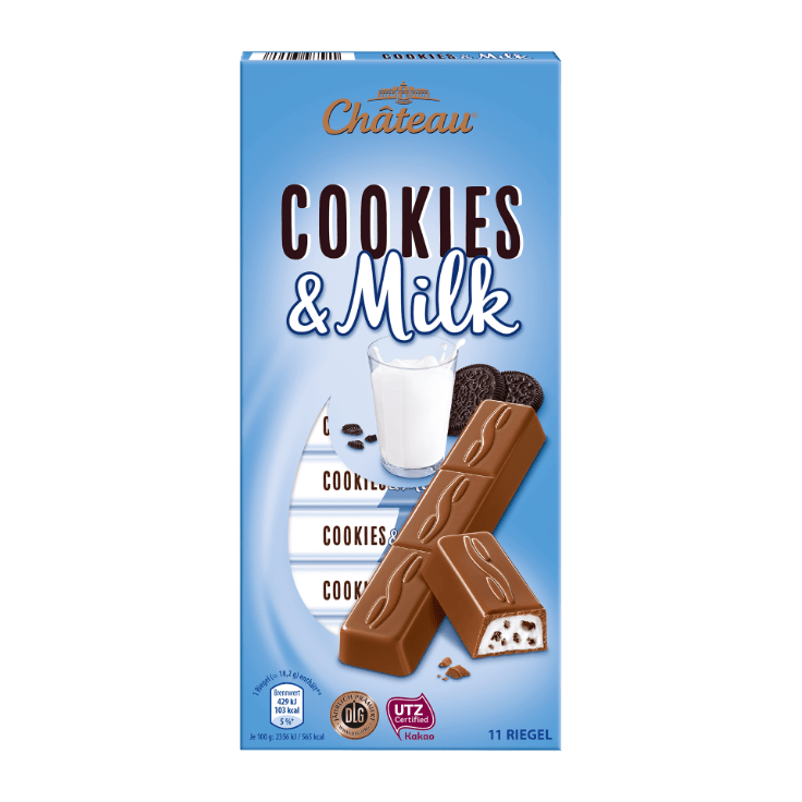 Шоколад молочний з печивом орео Cookies & Milk Chateau Німеччина 200г