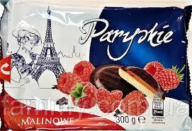 Печиво бісквітне Paryskie в шоколаді з малиновим желе Польща 300 г