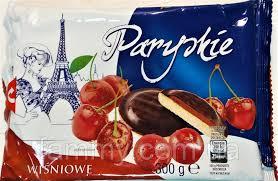 Печиво бісквітне Paryskie в шоколаді з вишневим желе Польща 300 г