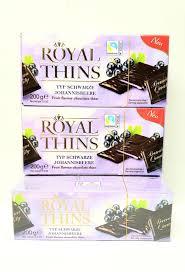 Шоколадні цукерки з чорною смородиною ROYAL THINS typ MANGO 200 г Німеччина