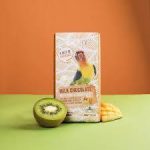 Шоколад молочный "Cachet" with KIWI AND MANGO TANZANIA, 40% COCOA. 180 г Бельгія