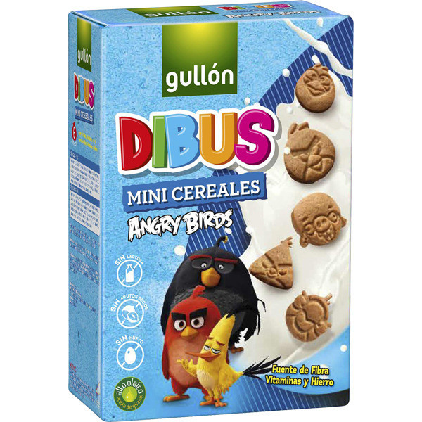 Печиво міні без лактози, горіхів і яєць Angry Birds Dibus Gullon 250г Іспанія