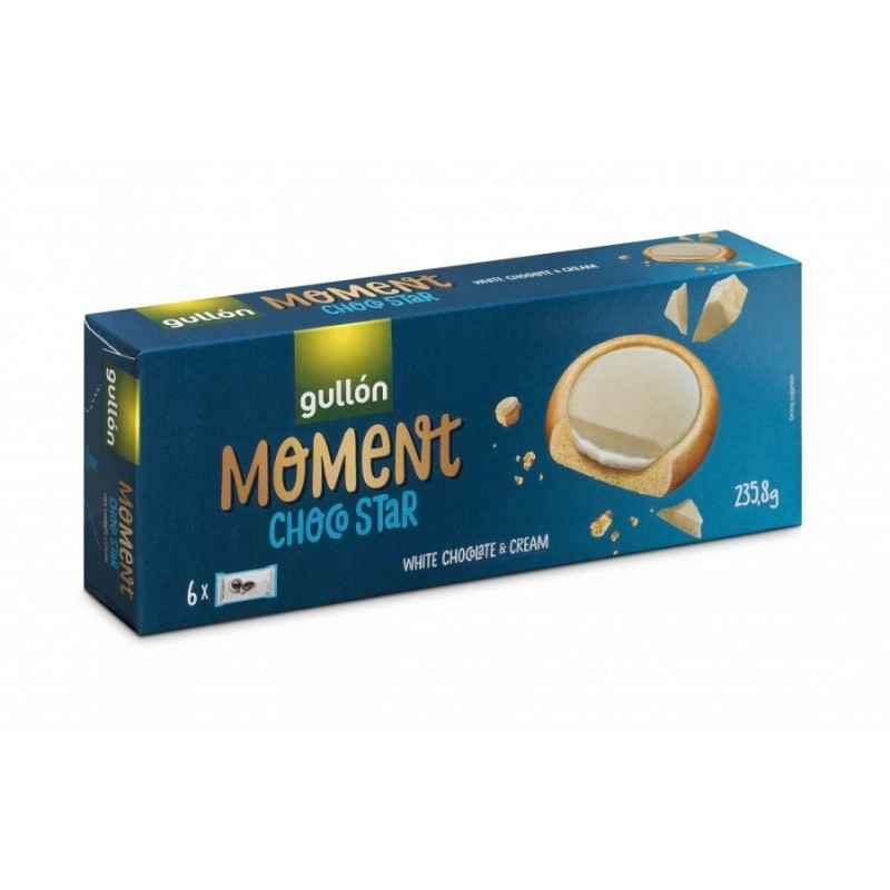 Печиво Gullon Moment Choco Star White Chocolate and Crema 235.8 м Іспанія