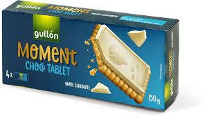 Печиво Gullon Moment Choco Tablet White Chocolate 150г Іспанія