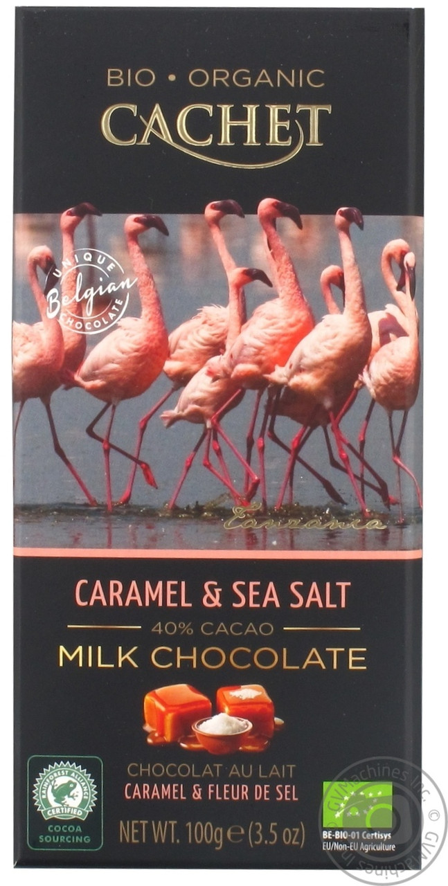 Шоколад Bio-Organic Cachet молочний з карамеллю і сіллю Бельгія 100г