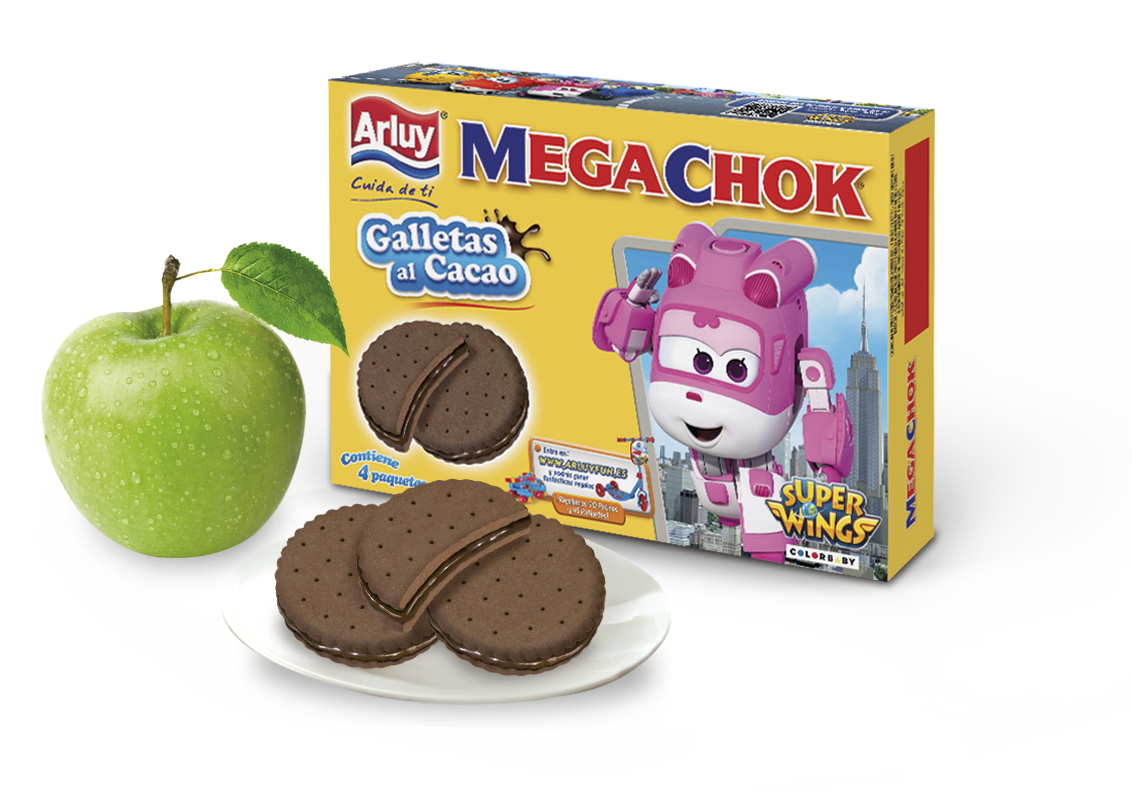 Печиво сендвіч шоколадний з шоколадним кремом Mega Choc Arluy Іспанія 208г (4х52) Іспанія