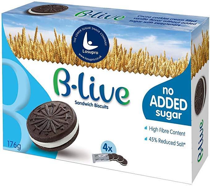 Без цукру печиво B-live sandwich biscuits 176 г Іспанія