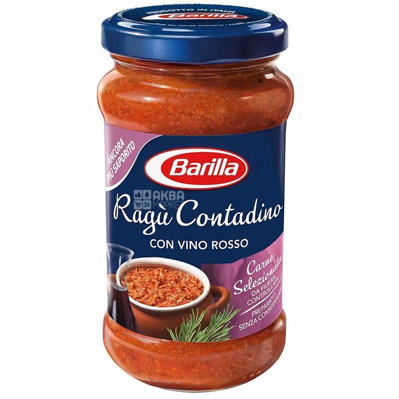 Соус Barilla Ragu Contadino Con Vino Rosso 400 г Італія