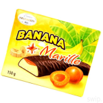 Цукерки шоколадні Banana Marille (Бананове суфле з абрикосом) Hauswirth Австрія 150 г