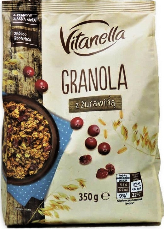 Мюслі з журавлиною Vitanella Granola Польща 350г
