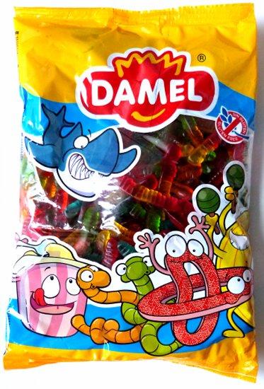 Желейні цукерки без глютену Черв'ячки Damel Worms 1 кг Іспанія