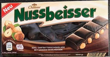 Шоколад чорний з цільним лісовим горіхом Nussbeisser Chateau 100г Німеччина