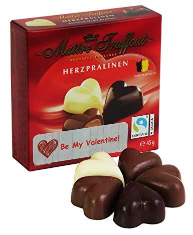 Міні-цукерки-СЕРДЕЧКА бельгійське праліне Maître Truffout 45 г Австрія