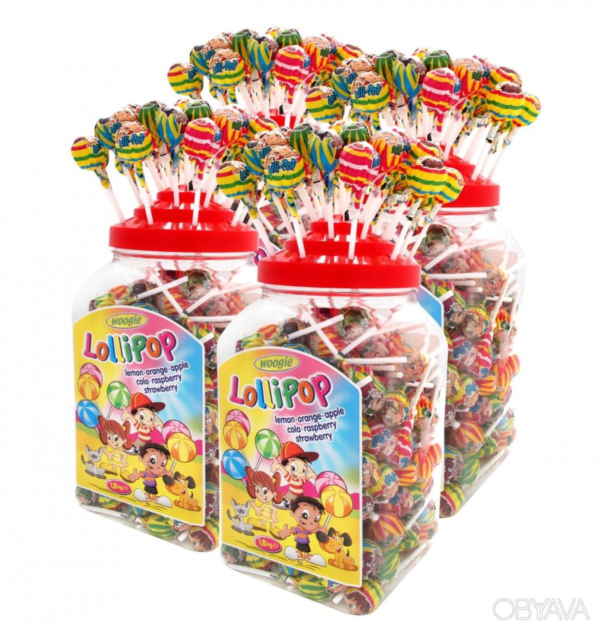 Льодяники на паличці Woogie Lollipop 1,8 кг (180х10г Австрія
