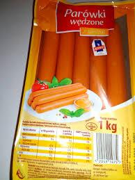 Сосиски копчені курячі parowki wedzone z kurchat 1 кг.