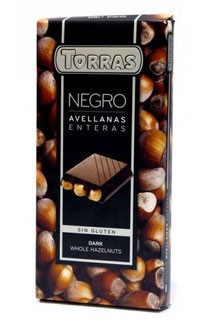 Шоколад чорний із суцільним фундуком БЕЗ ГЛЮТЕНА Torras Іспанія 200 г