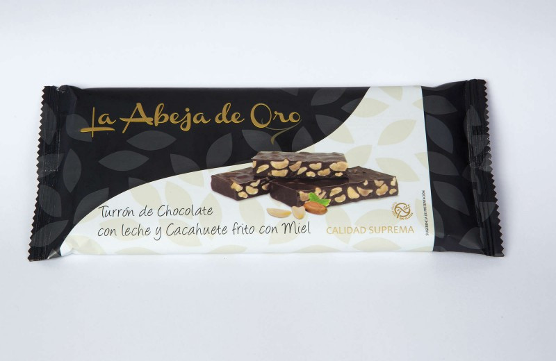 Туррон із нугою й арахісом, обсмажені з медом без глютену Abeja de Oro Іспанія 200 г.
