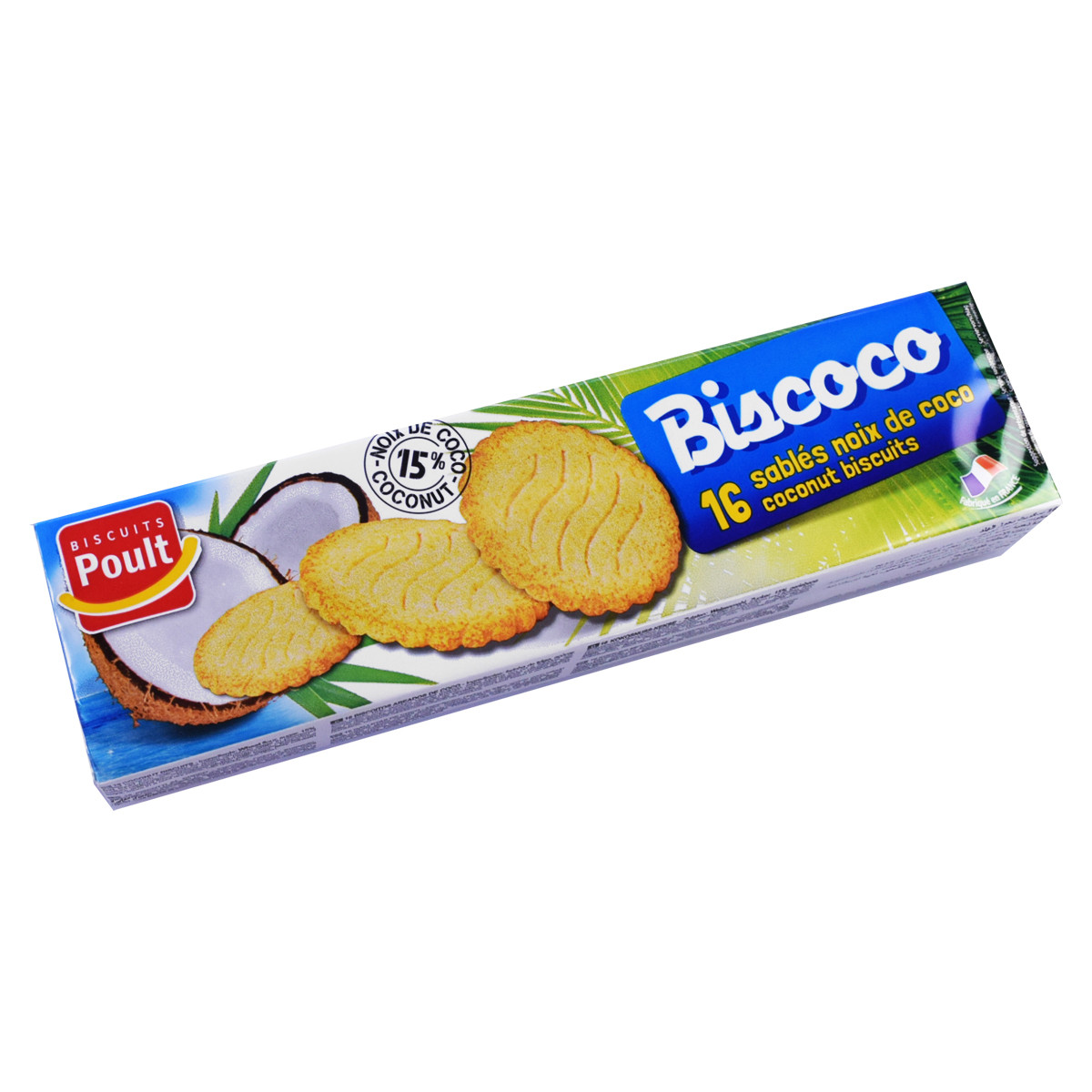 Печиво кокосове Biscoco Biscuits Poult, 120 г Франція