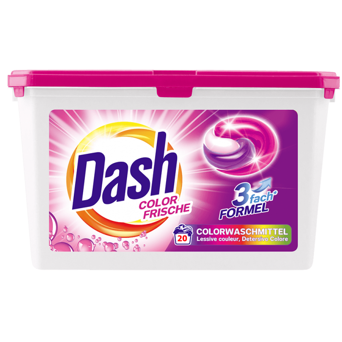 Гель-капсули для прання Dash Color Frische для кольорової білизни, 20 шт. Німеччина