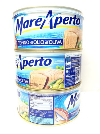 Тунець в оливковій олії MARE APERTO Tonno all Olio di Oliva Італія 900г