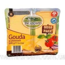 Сир у пластинках Gouda Swiatowid без консервантів 250 г Польща