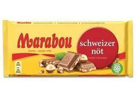 Швейцарський молочний шоколад із лісовим горіхом Marabou Schweizer Not 200 г