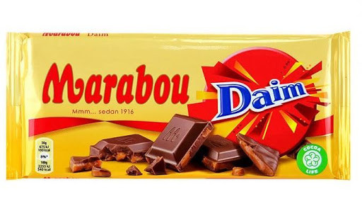 Швейцарський молочний шоколад з мигдальною карамеллю Marabou Daim 200 г