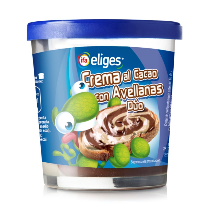 Шоколадний крем з фундуком подвійна Ifa Eliges al Cacao con Avellanas Duo Іспанія 210г