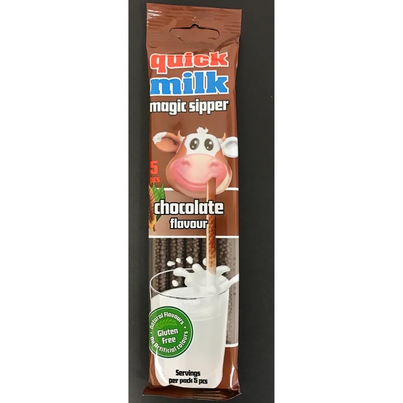 Трубочки для молока Chocolate Quick Milk Magic Sipper Flavour (5x6г) 5 шт.Польща