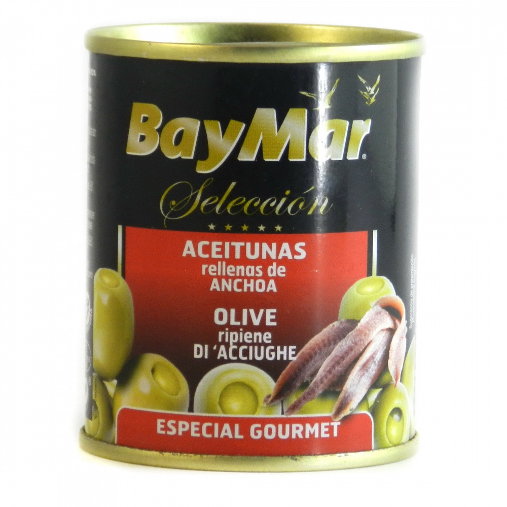 Оливки зелені фаршировані анчоусом Bay Mar Seleccion 120 г Іспанія
