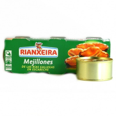 Мідії в маринаді Mejillones Rianxeira (3х85г) 255г Іспанія