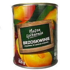 Персик половинками Nasza spizarnia Brzoskwinie 820g Польща