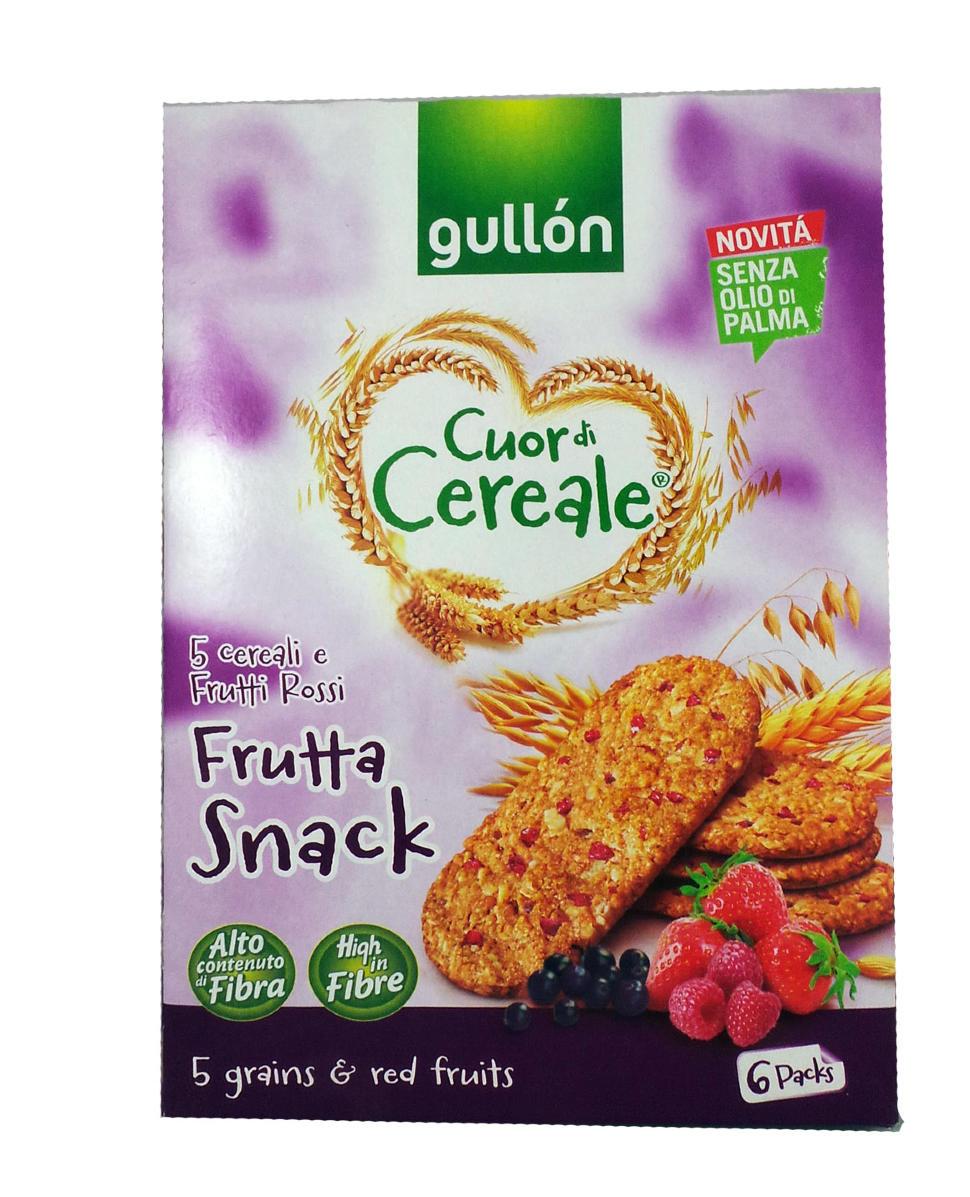Печиво злакове з ягодами без пальмової олії Gullon Cuor di Cereale 240г (6х40г) Іспанія