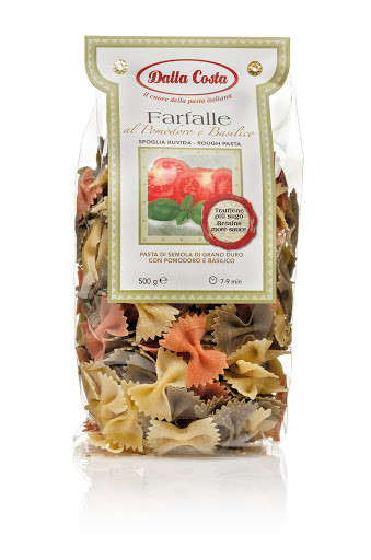 Макарони з томатом і базиліком Метелики Dalla Costa Farfalle, Італія, 500 г