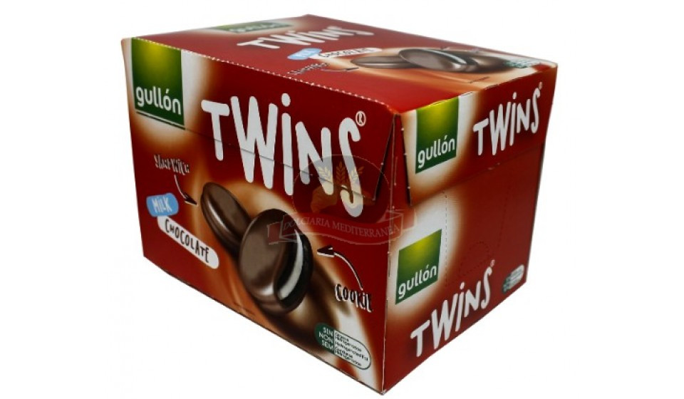Печиво сендвіч без трансжирів у молочному шоколаді Twins Gullon (21штх42г) 882г Іспанія