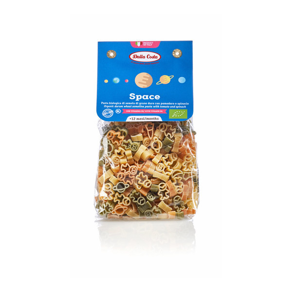 Макарони космічні з томатом і шпинатом Dalla Costa Італія, 200г