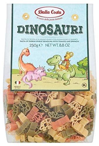 Макарони динозаври з томатом і шпинатом Dalla Costa Італія, 250 г