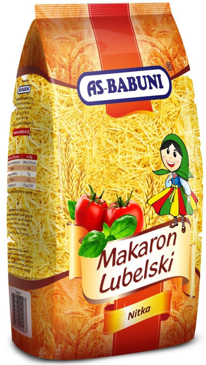 Макаронні вироби з куркумою вермішелька AS Babuni Nitka 1 кг Польща