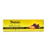 Шоколад молочний без глютену з Карамеллю і морською сіллю Torras CARAMEL & SEA SALT Іспанія 300г