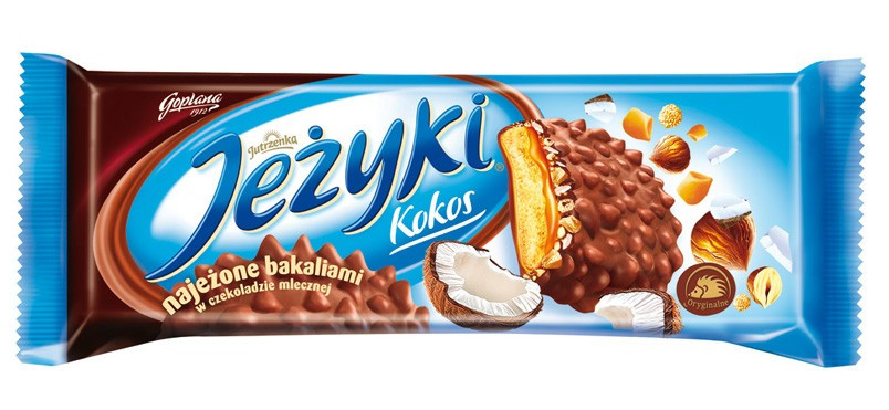 Печиво в шоколаді з кокосом Jezyki coconut Goplana, 140 г Польща