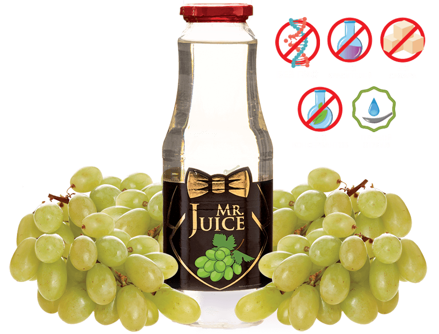 Сік Білого винограду Mr Juice з м'якоттю, прямого віджиму, БЕЗ ЦУКРУ 1л